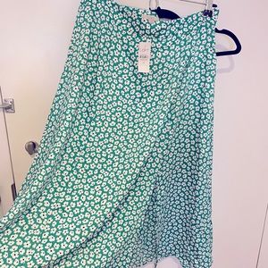 NWT Loft floral print skirt side slit